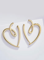 Boucles d'oreilles cœur graphique BYREN | ÉLINE L'ATELIER
