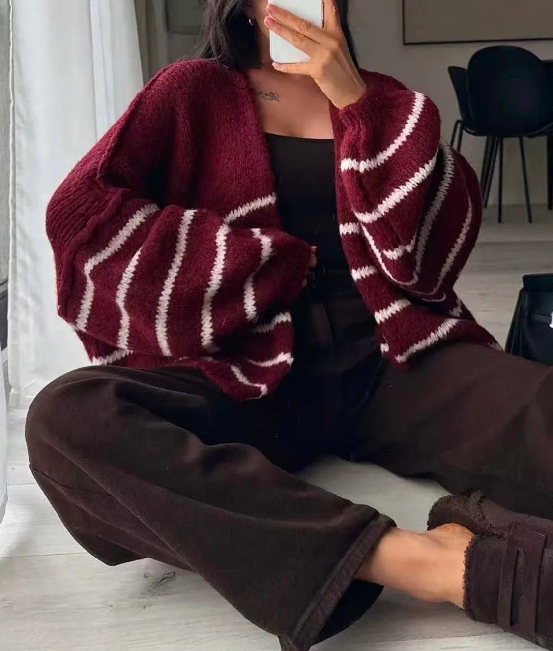 Gilet en Laine Rayures ESTEES BROWN