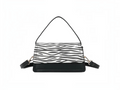 Sac à main BROCK GALLANTRY noir et blanc à motif zébré avec bandoulière amovible en polyuréthane