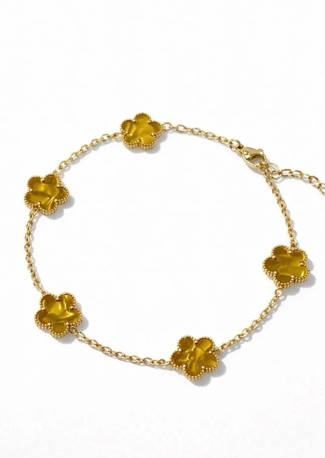 Bracelet acier inoxydable doré à fleurs ÉLINE L’ATELIER