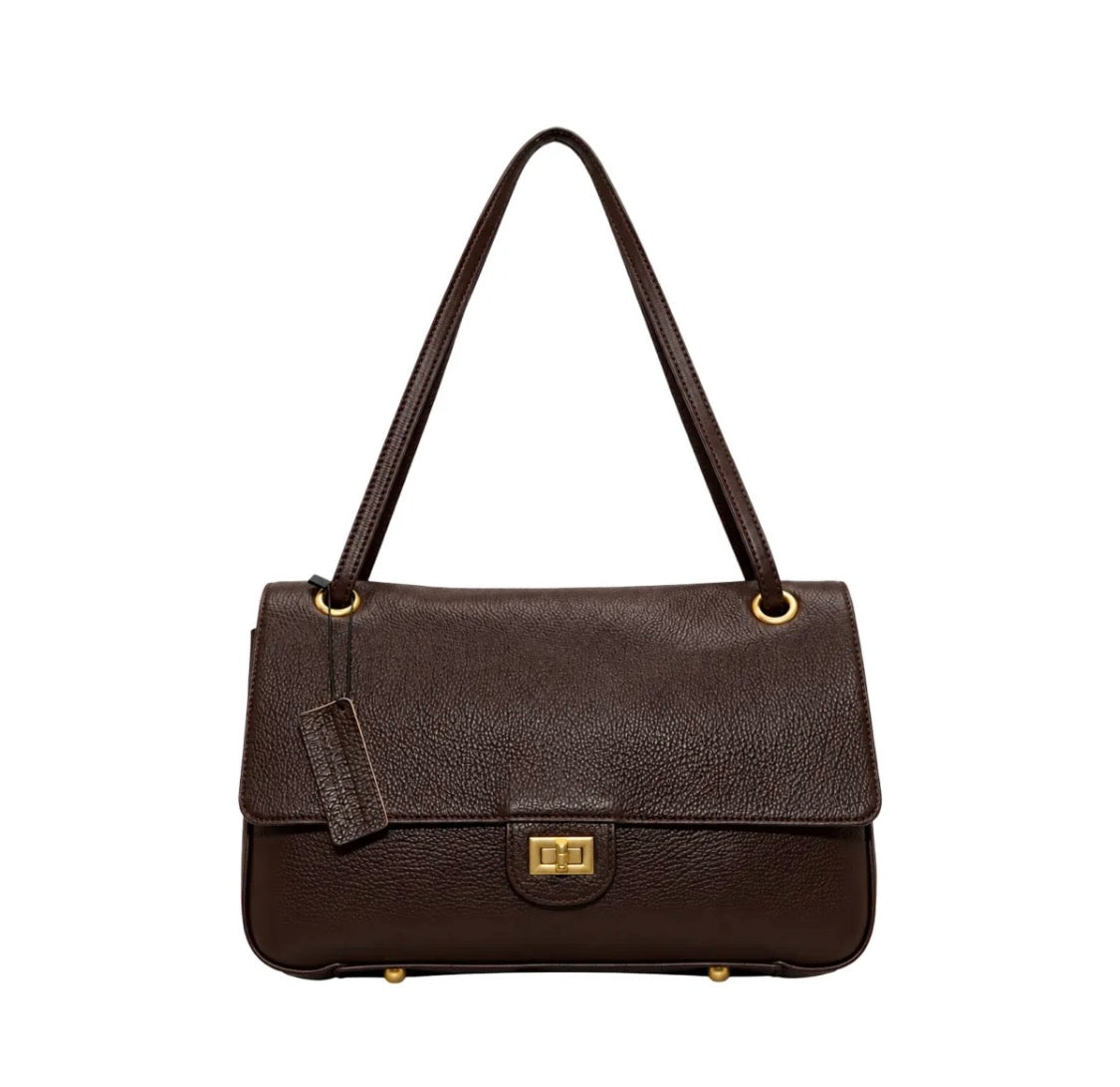 Sac épaule en cuir grainé Apoline LOUISA LEE
