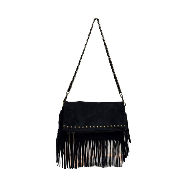 Pochette cuir suédé medium LOUISA LEE