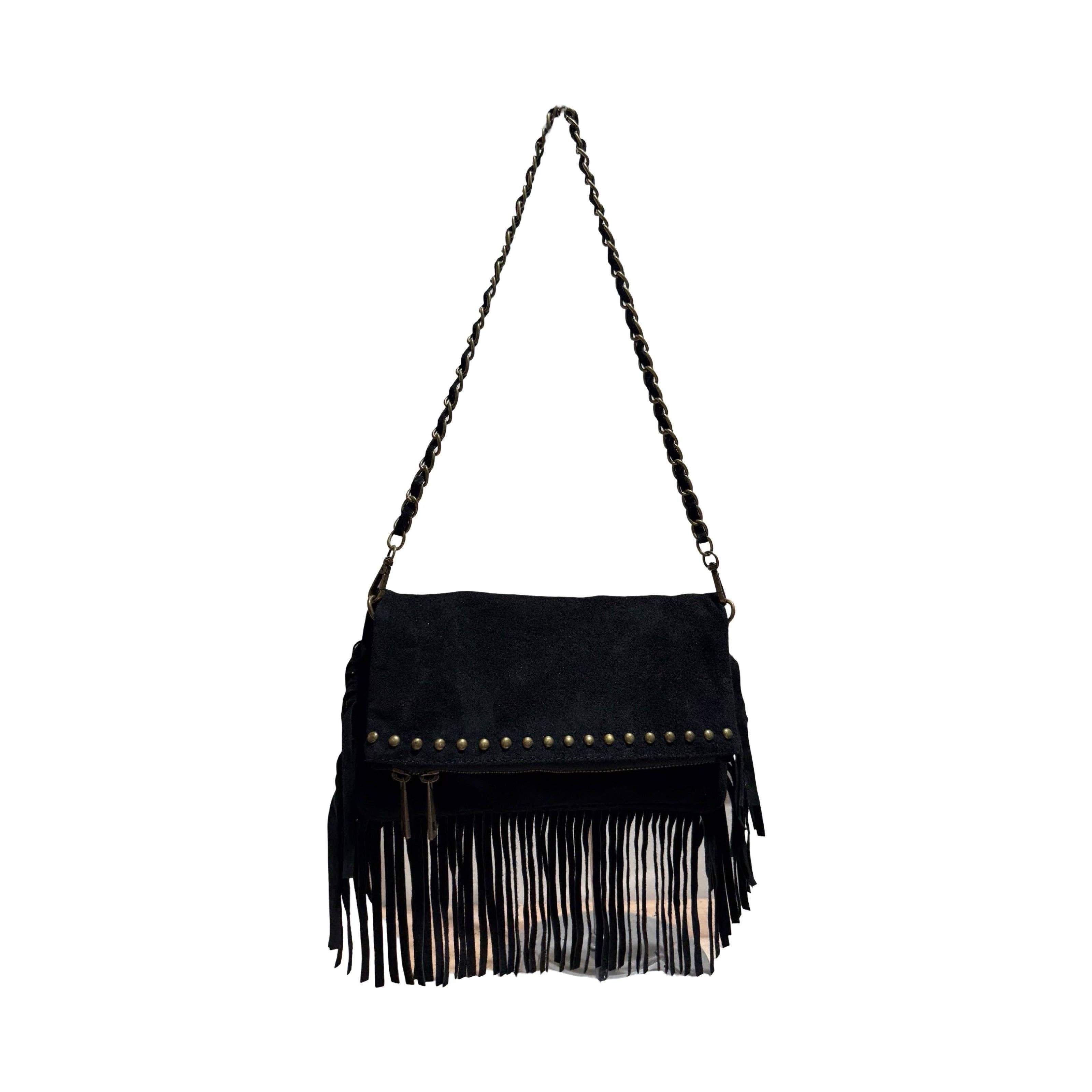Pochette cuir suédé medium LOUISA LEE
