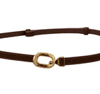 Ceinture fine en cuir à boucle dorée LOUISA LEE