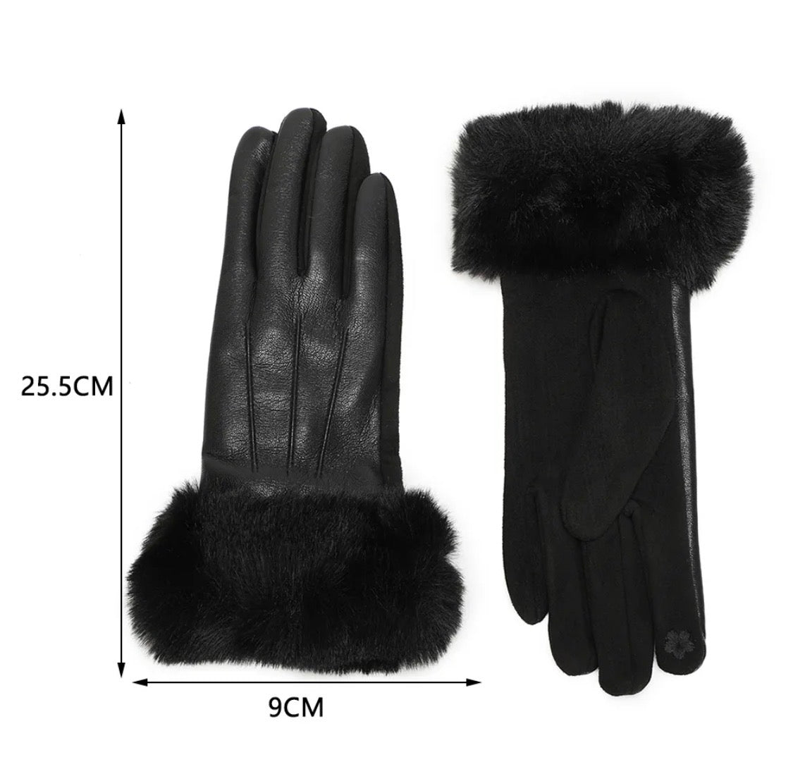 Gants d'hiver bordure fausse fourrure GALLANTRY