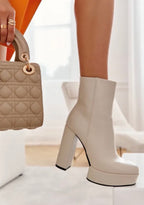 Bottines femme à plateforme et talon bloc STEPHAN PARIS