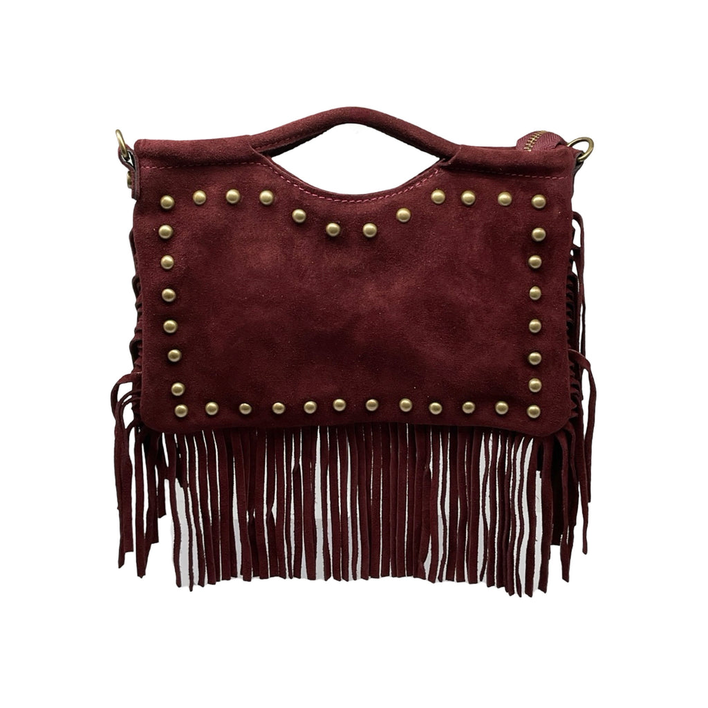 SAC CUIR SUEDE FRANGINE MINI CLOUTE Louisa Lee