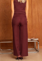 Pantalon tailleur en polyester et élasthanne FRIME