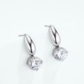 Boucles d’oreilles goutte argentée et zircon ÉLINE L’ATELIER