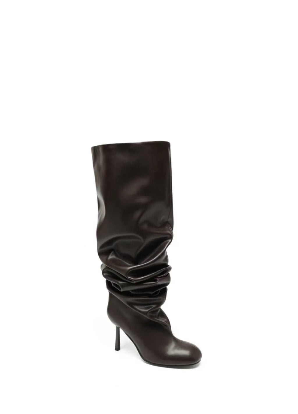 Bottes hautes plissées à talon fin STEPHAN PARIS