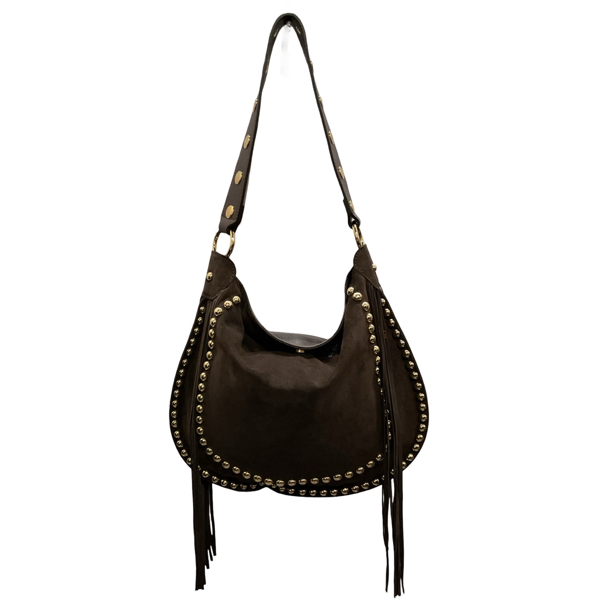 Sac Hobo Cuir Suède Franges MARIANA LOUISA LEE