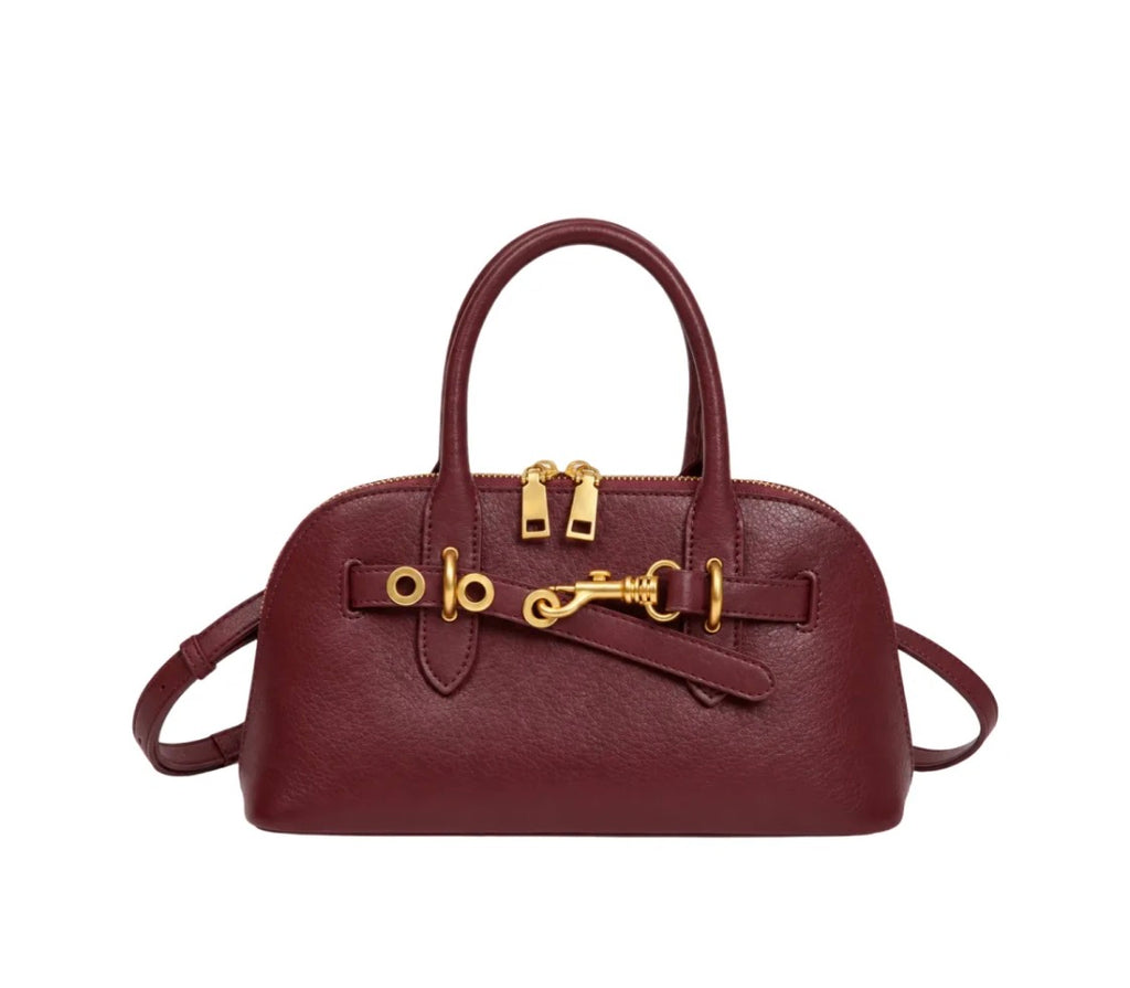 Sac à main en cuir avec mousqueton doré LOUISA LEE