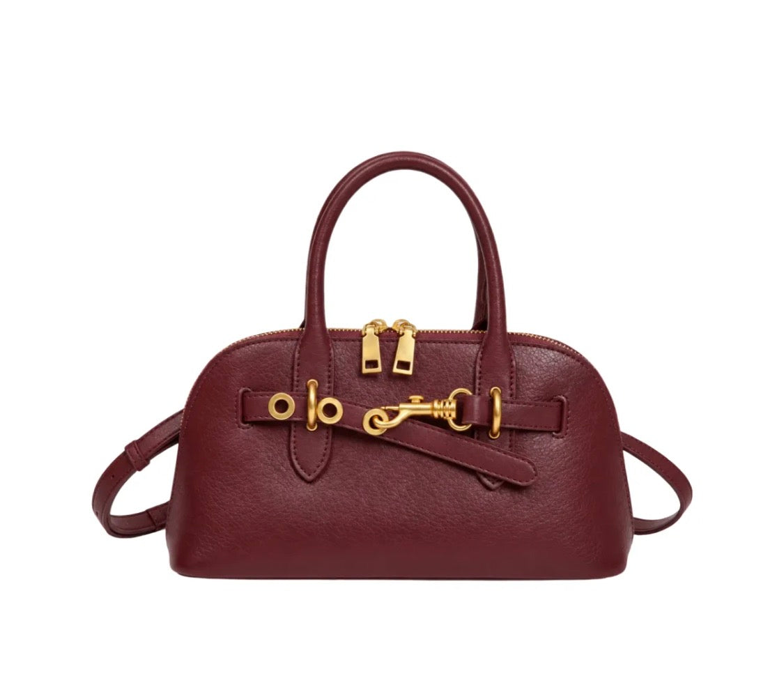Sac à main en cuir avec mousqueton doré LOUISA LEE