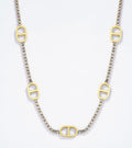 Collier strass maillons ovales doré ÉLINE L'ATELIER