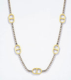 Collier strass maillons ovales doré ÉLINE L'ATELIER