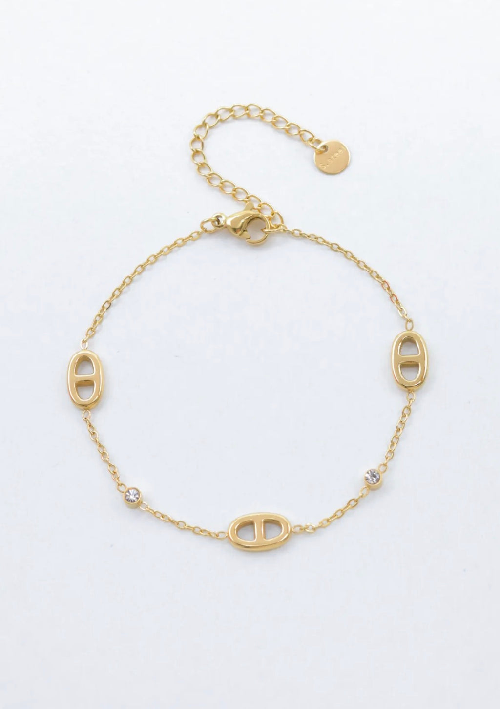 Bracelet doré à motifs ovales BIJOUX MYSTÈRES