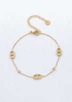 Bracelet doré à motifs ovales BIJOUX MYSTÈRES