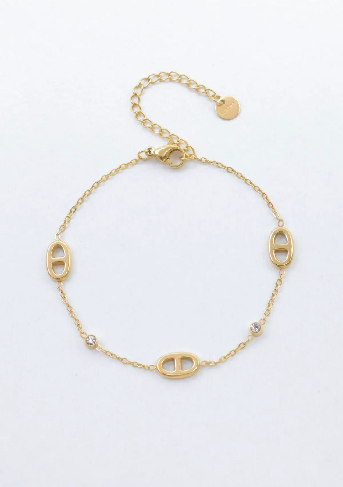 Bracelet doré à motifs ovales BIJOUX MYSTÈRES