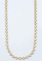 Collier cœurs pierres scintillantes doré BIJOUX MYSTÈRES