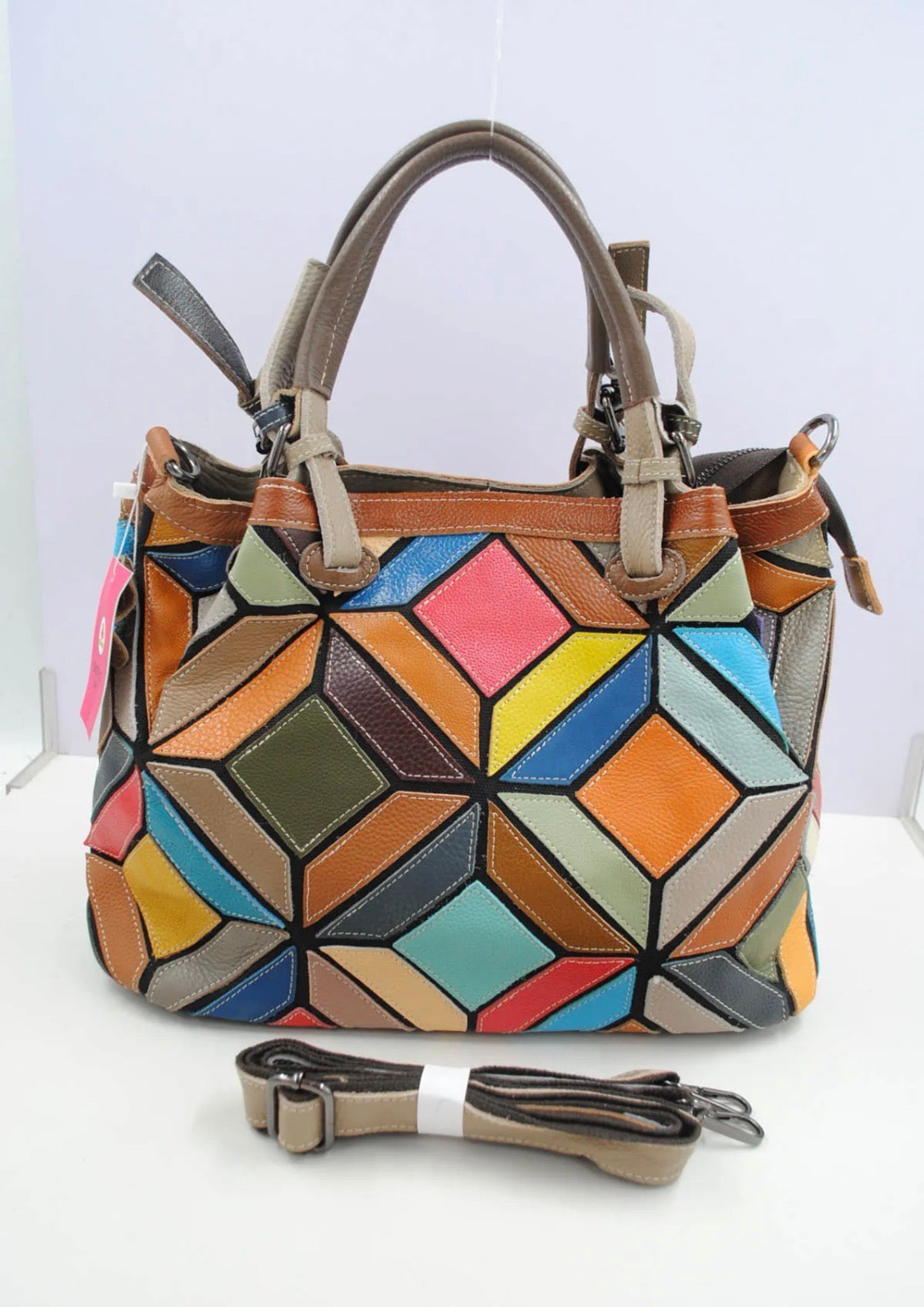 Sac à main cuir multicolore SYSTYLE