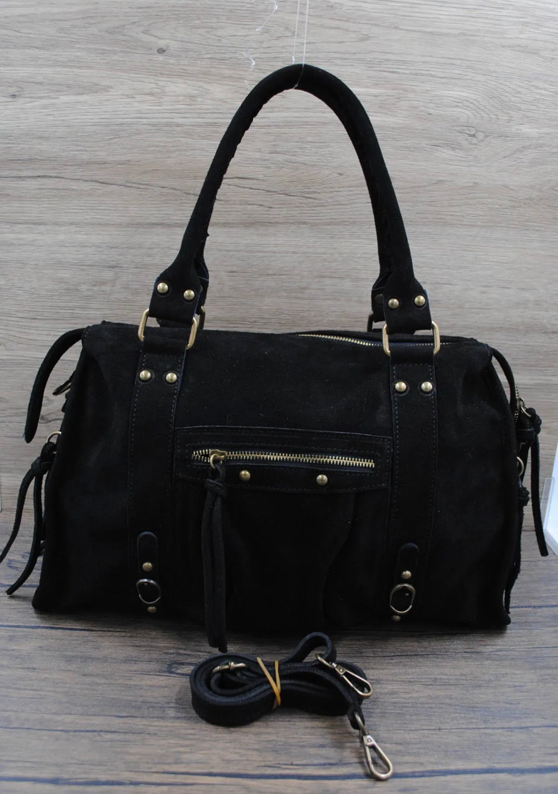 Sac à main cuir suède SYSTYLE
