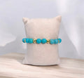 Bracelet perles turquoise et dorées BYREN | ÉLINE L'ATELIER