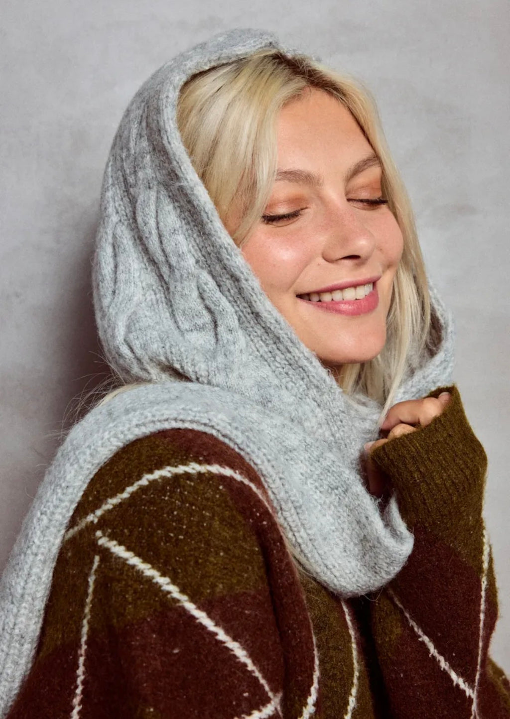 Bonnet écharpe 2-en-1 en laine BYREN | ÉLINE L'ATELIER