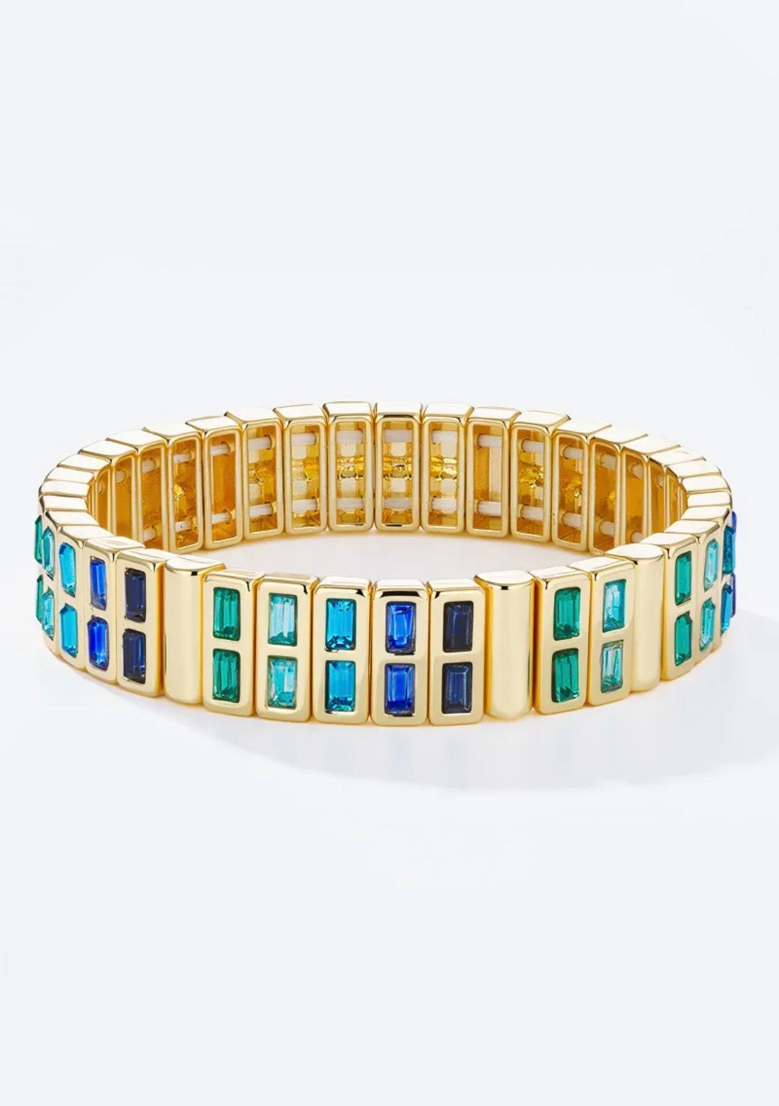 Bracelet élastique cristaux baguette BYREN | ÉLINE L'ATELIER