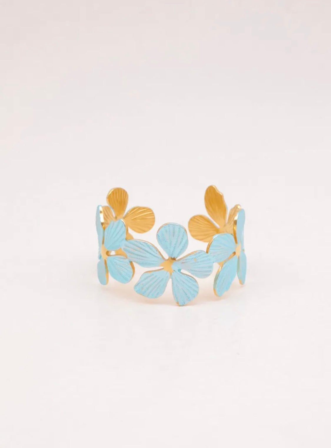 Bracelet jonc ouvert à fleurs BIJOUX MYSTÈRES