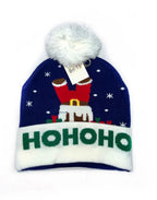 Bonnet de Noël à pompon et motifs festifs LINETA