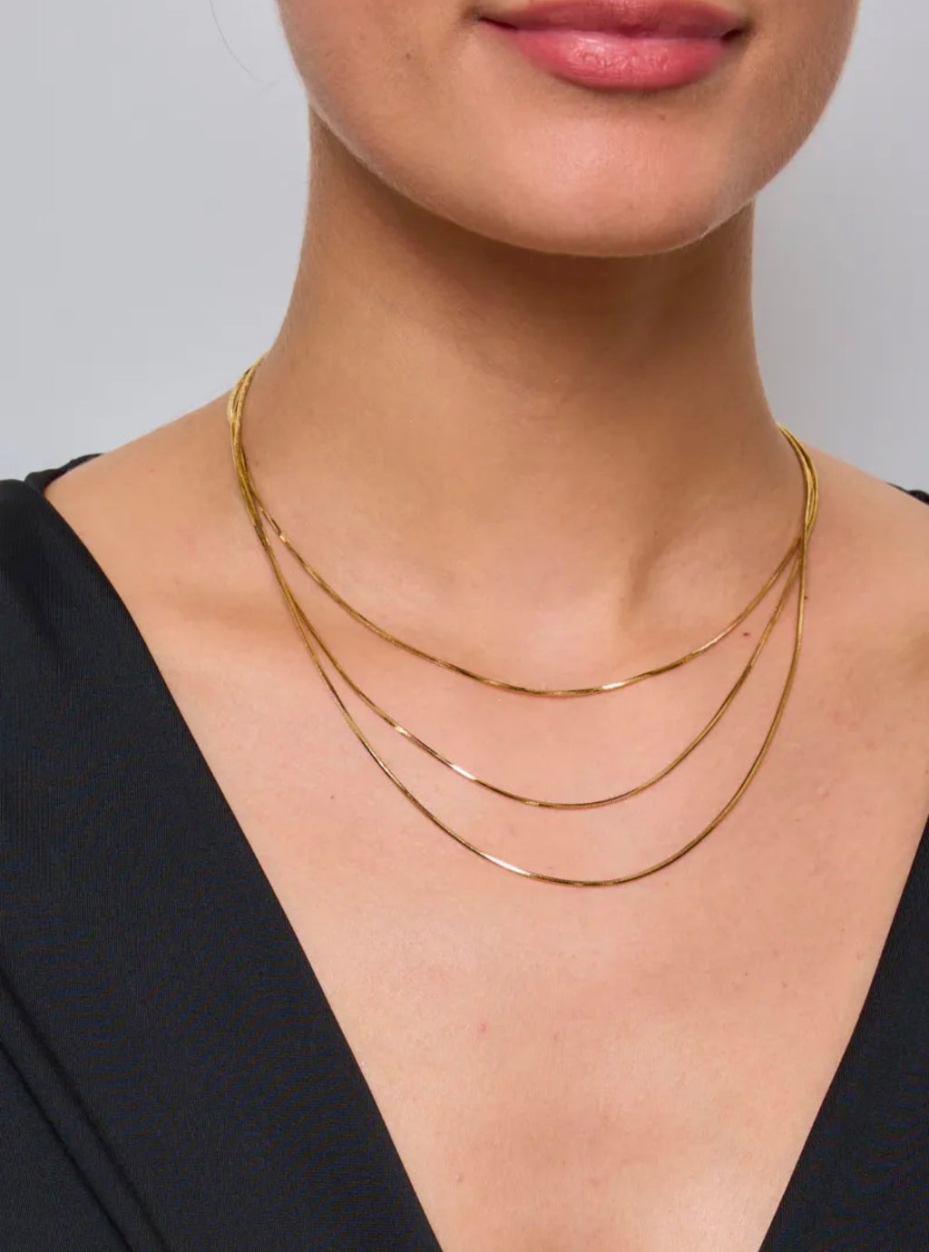 Collier trois rangs doré ÉLINE L'ATELIER