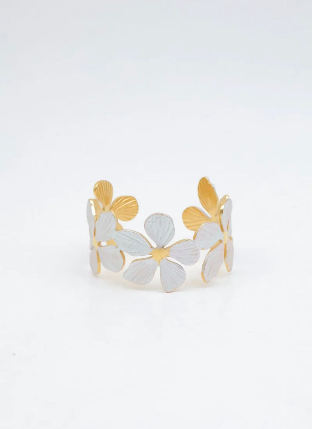 Bracelet jonc ouvert à fleurs BIJOUX MYSTÈRES