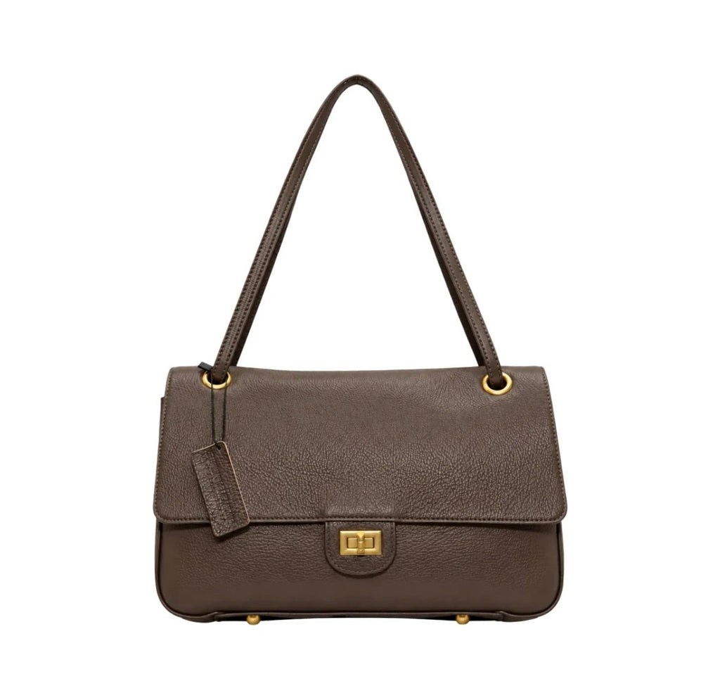 Sac épaule en cuir grainé Apoline LOUISA LEE