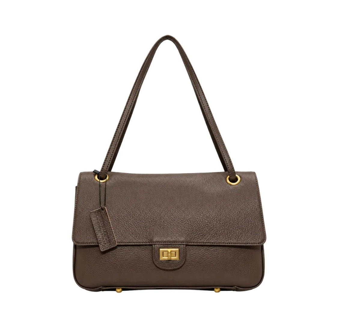 Sac épaule en cuir grainé Apoline LOUISA LEE