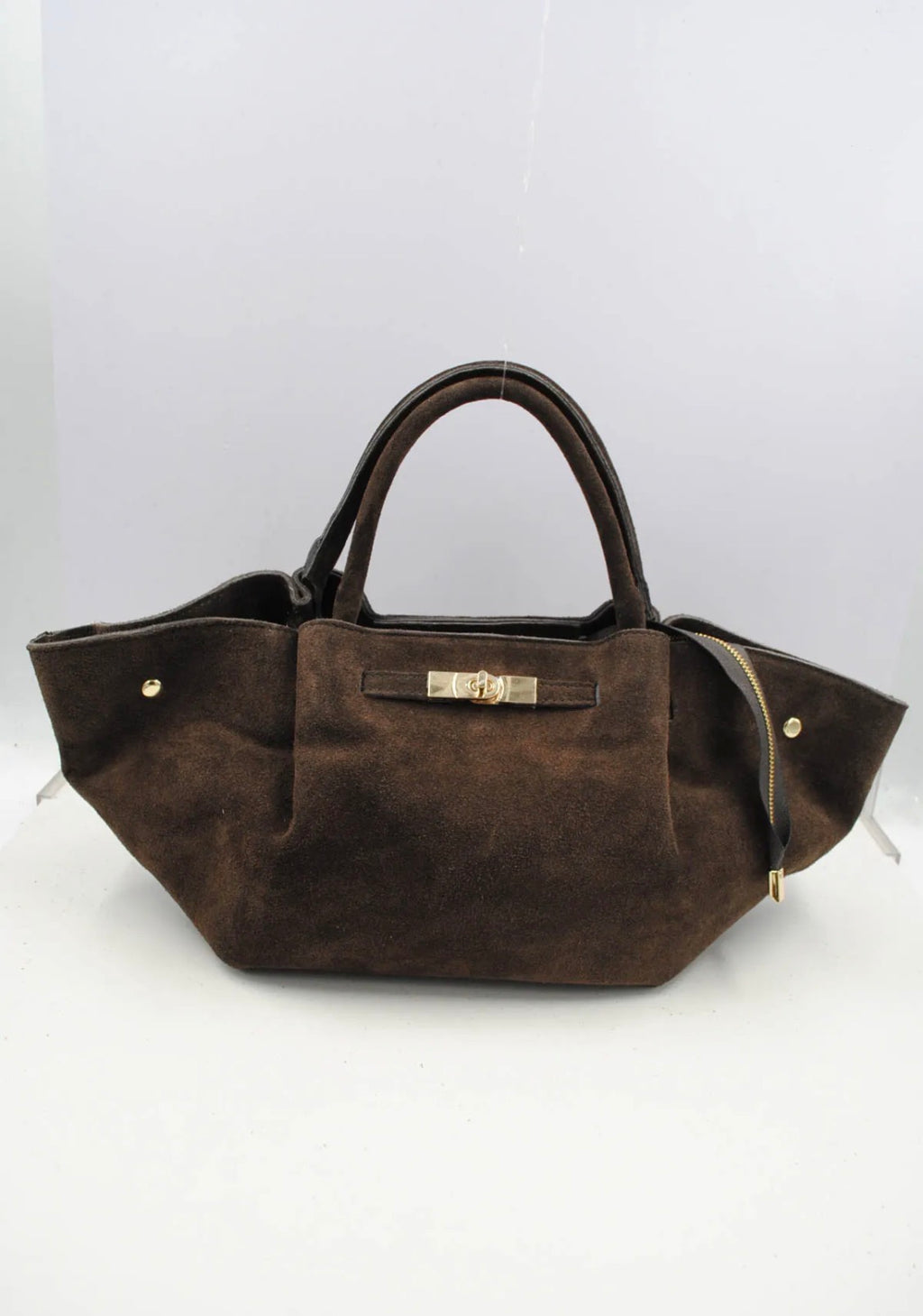 Sac à main en cuir suede véritable SYSTYLE