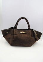 Sac à main en cuir suede véritable SYSTYLE