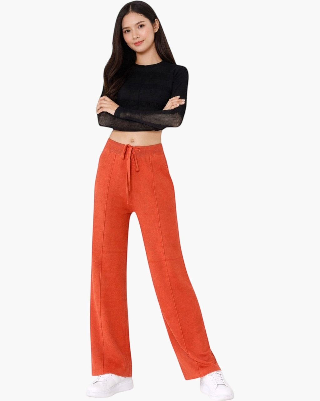 Pantalon en maille confort cocooning évasé NINA CARTER - Pantalon Femme - Nina Carter