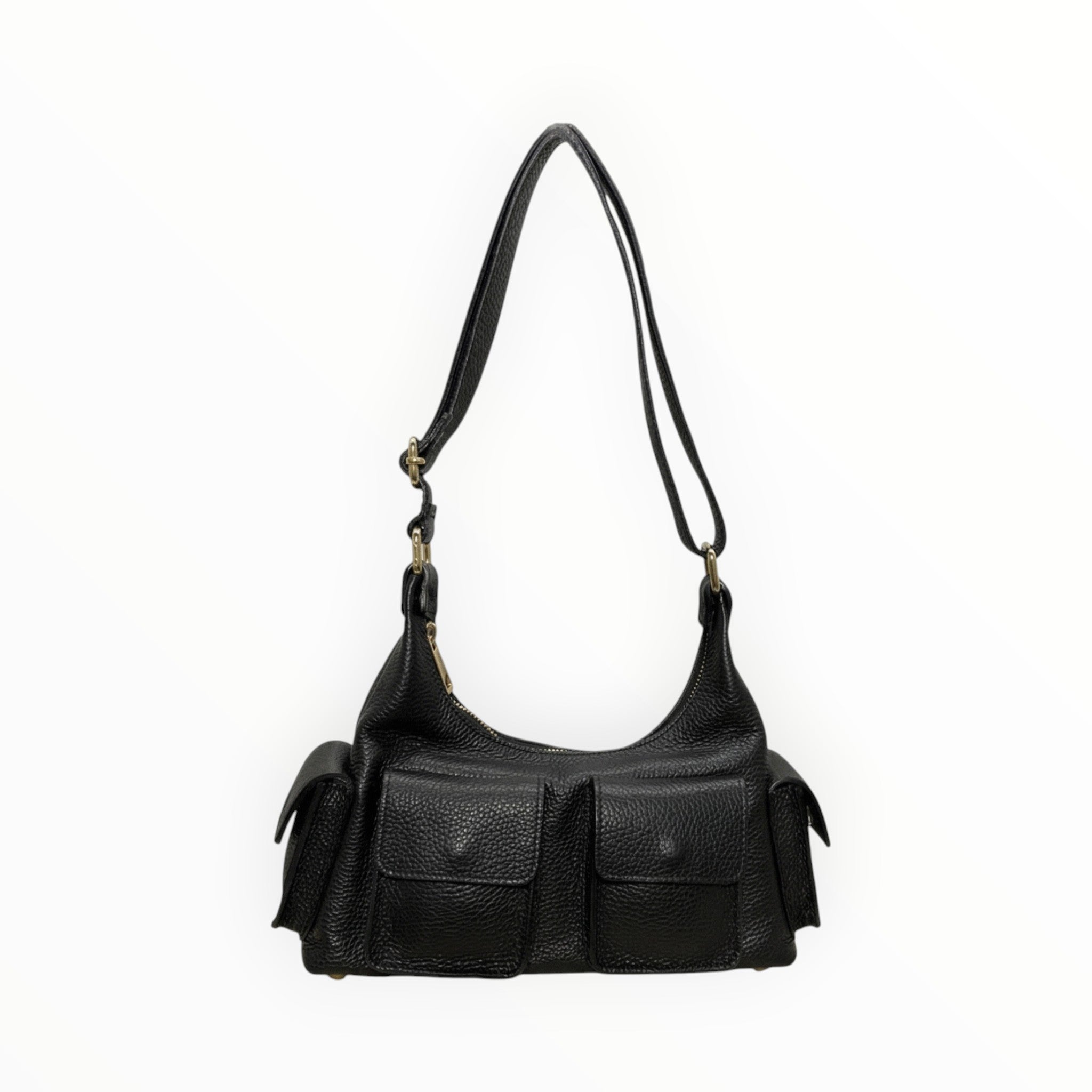 Sac bandoulière cargo cuir grainé LOUISA LEE - Sacs - LOUISA LEE