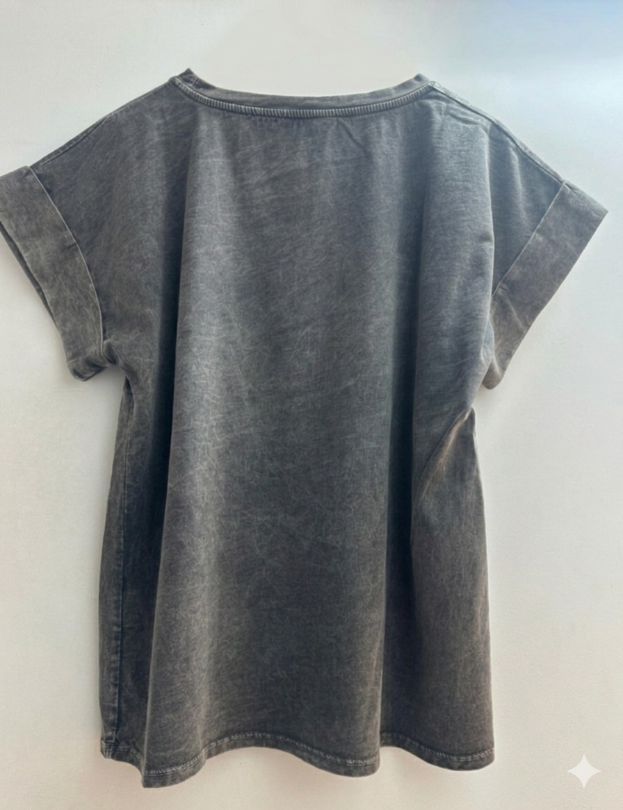 T-shirt Délavé Imprimé - Loriane