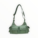 Sac bandoulière cargo cuir grainé LOUISA LEE - Sacs - LOUISA LEE
