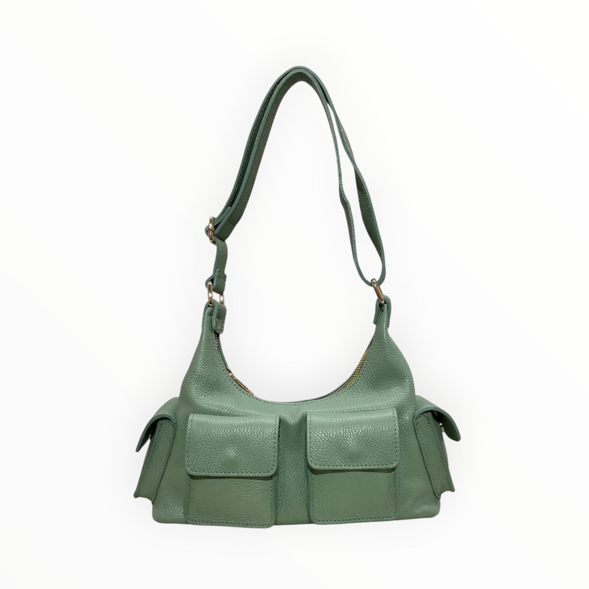 Sac bandoulière cargo cuir grainé LOUISA LEE - Sacs - LOUISA LEE