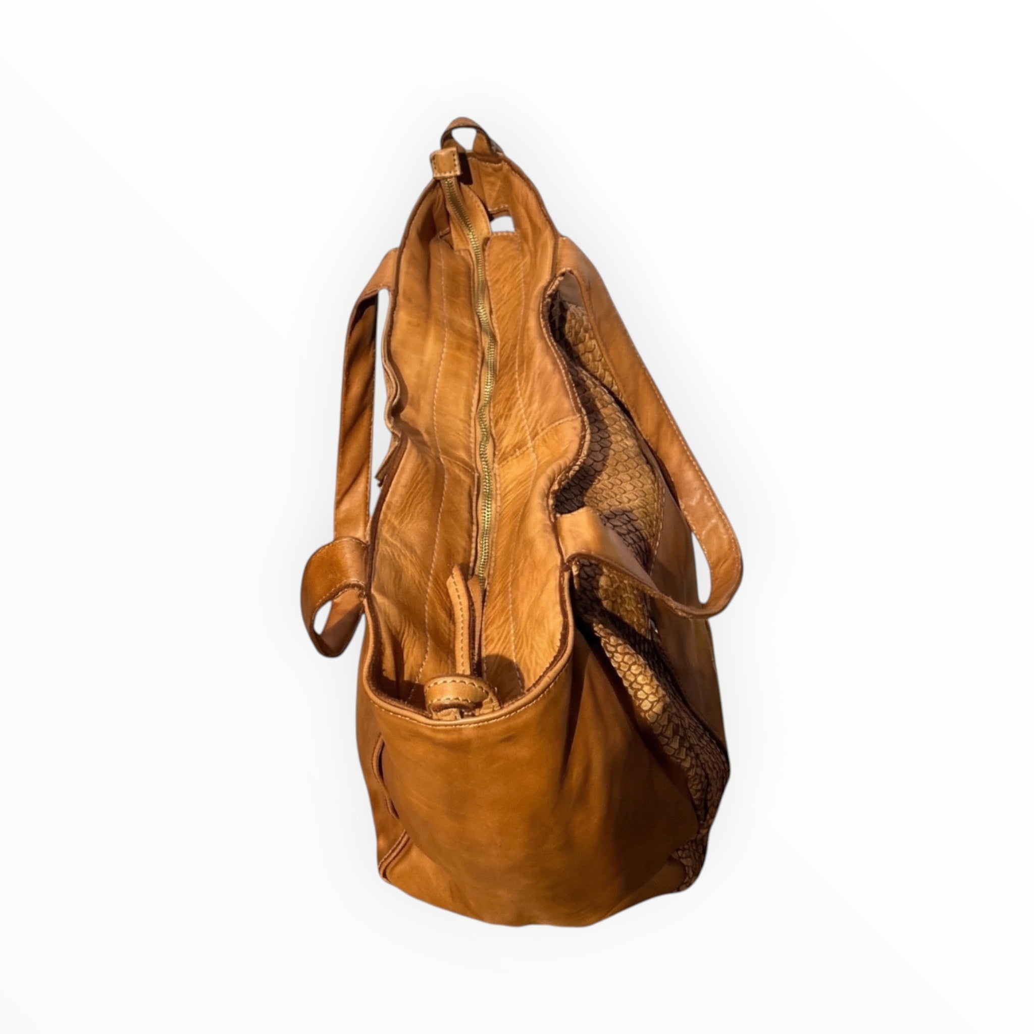 Sac cabas cuir tressé Washed MARIANA LOUISA LEE - Sacs - LOUISA LEE
