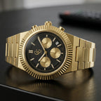 Montre Chronographe Sterling Dorée Noir GG LUXE WATCH - Montre - GG LUXE WATCH