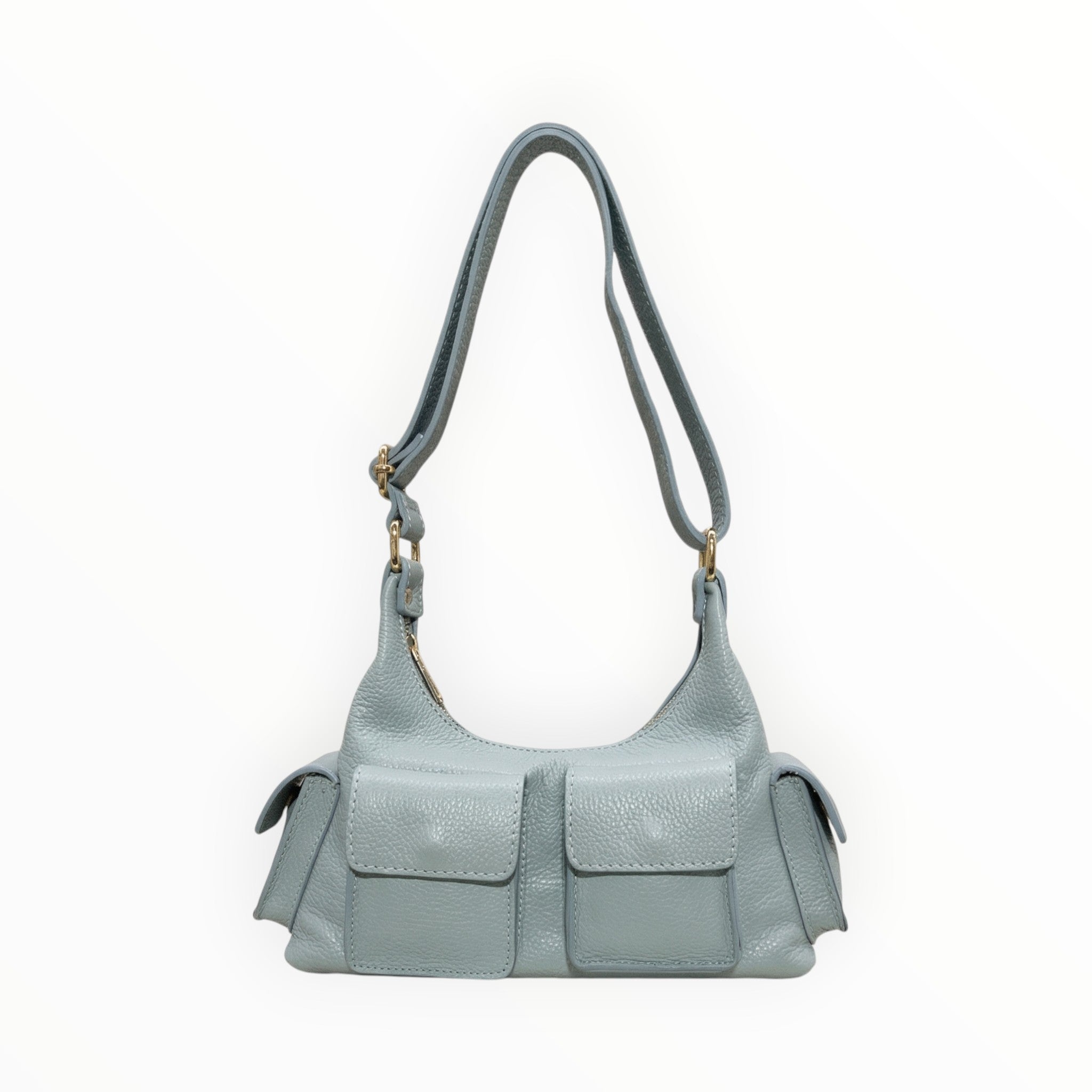 Sac bandoulière cargo cuir grainé LOUISA LEE - Sacs - LOUISA LEE