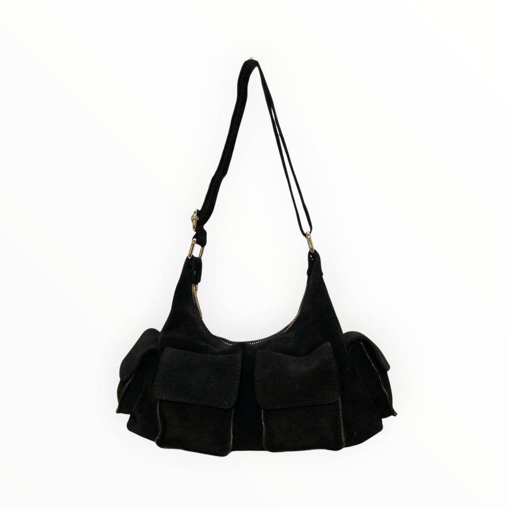 Sac bandoulière cuir suédé DOLLAR LOUISA LEE - Sacs - LOUISA LEE