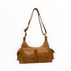 Sac bandoulière cargo cuir grainé LOUISA LEE - Sacs - LOUISA LEE