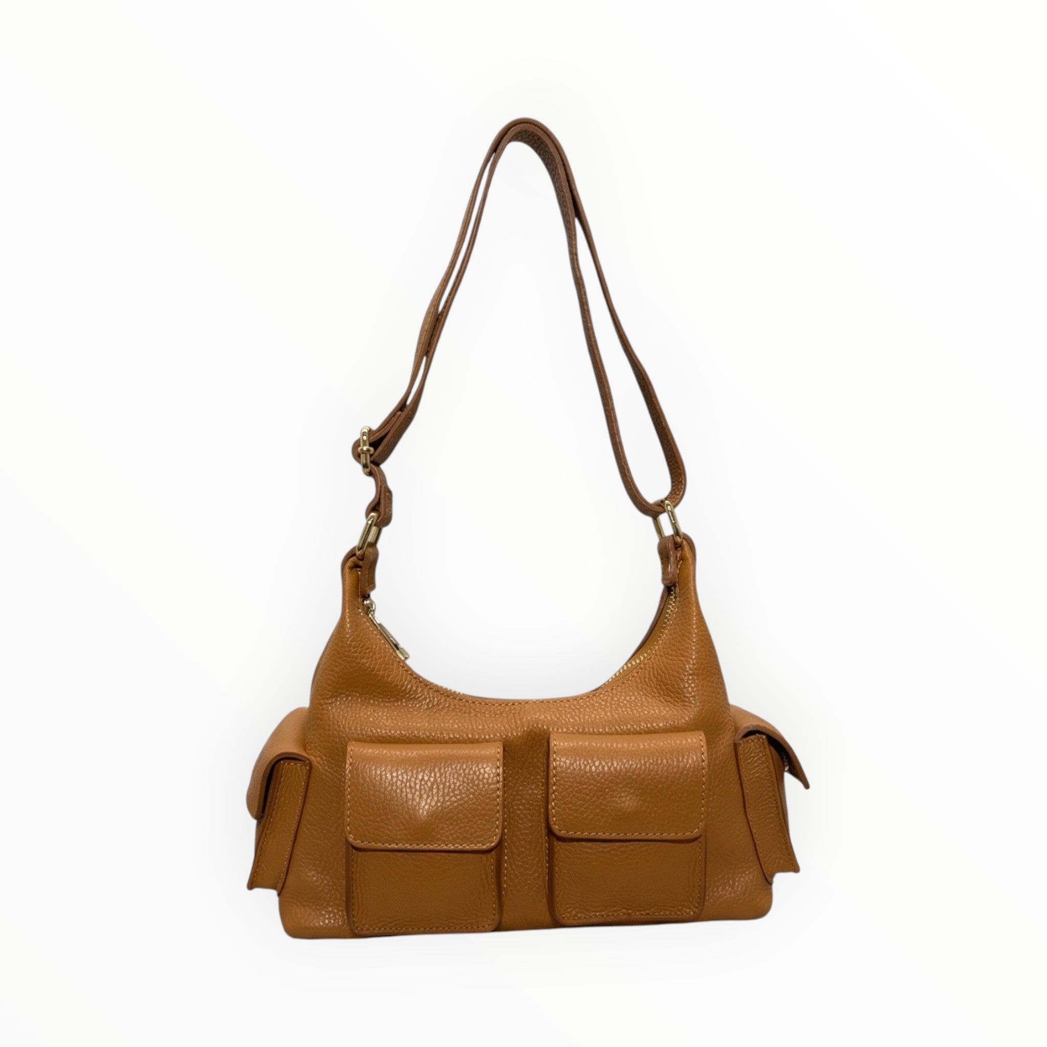 Sac bandoulière cargo cuir grainé LOUISA LEE - Sacs - LOUISA LEE