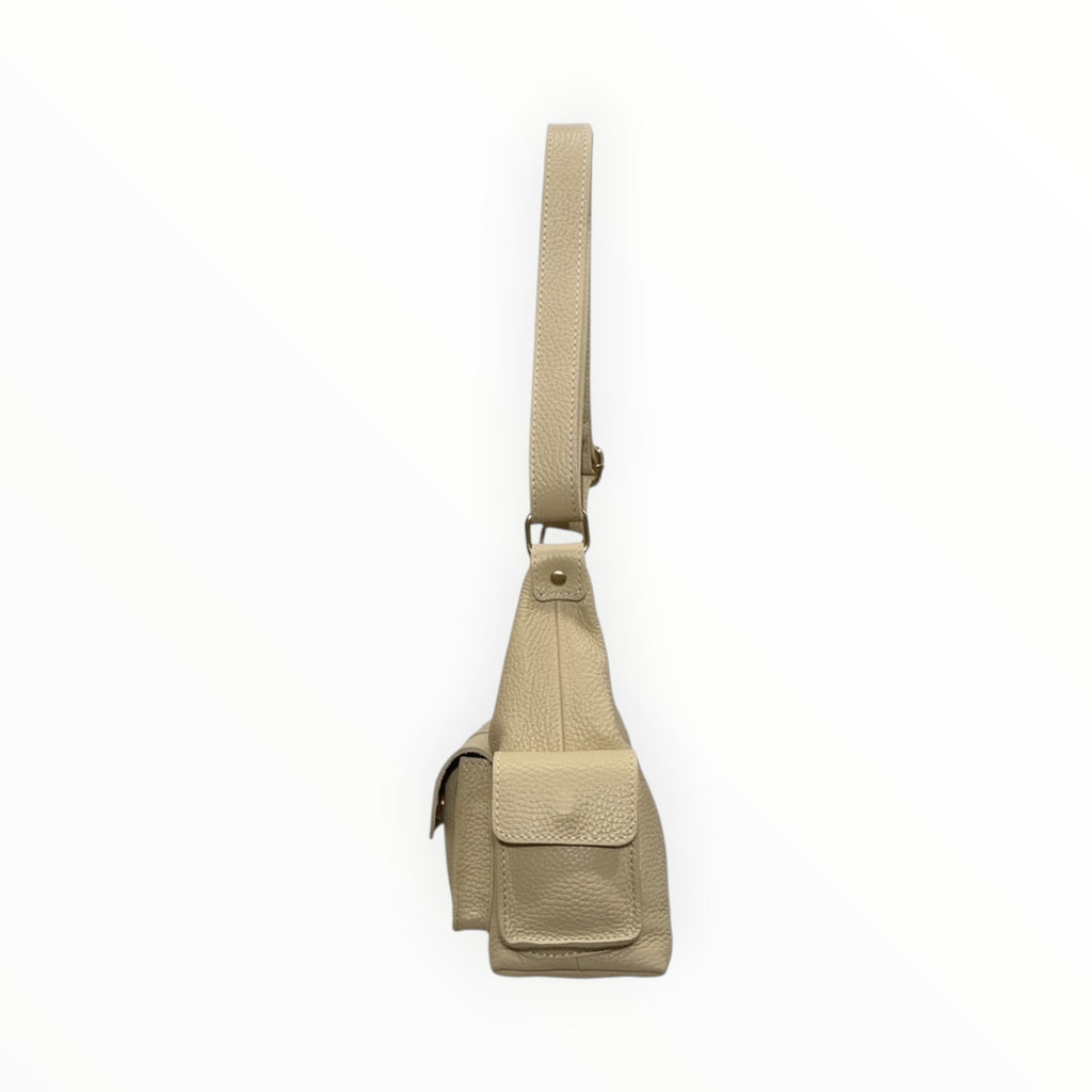 Sac bandoulière cargo cuir grainé LOUISA LEE - Sacs - LOUISA LEE