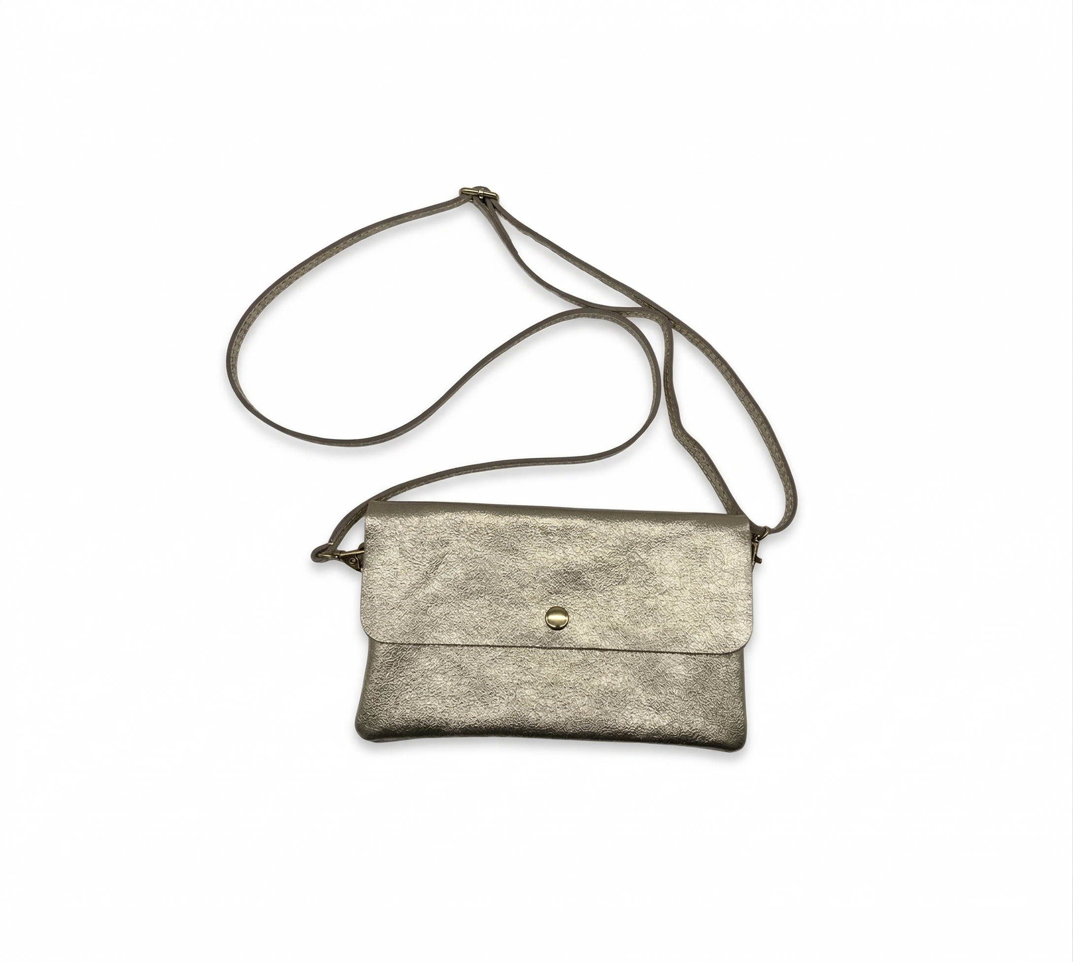 Pochette bandoulière cuir irisé 20 cm LOUISA LEE - Sacs - LOUISA LEE
