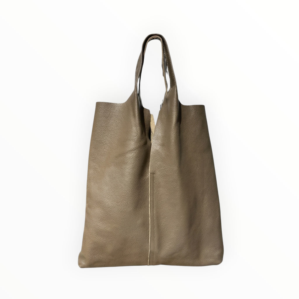 Sac cabas cuir grainé SAND LOUISA LEE - Sacs - LOUISA LEE